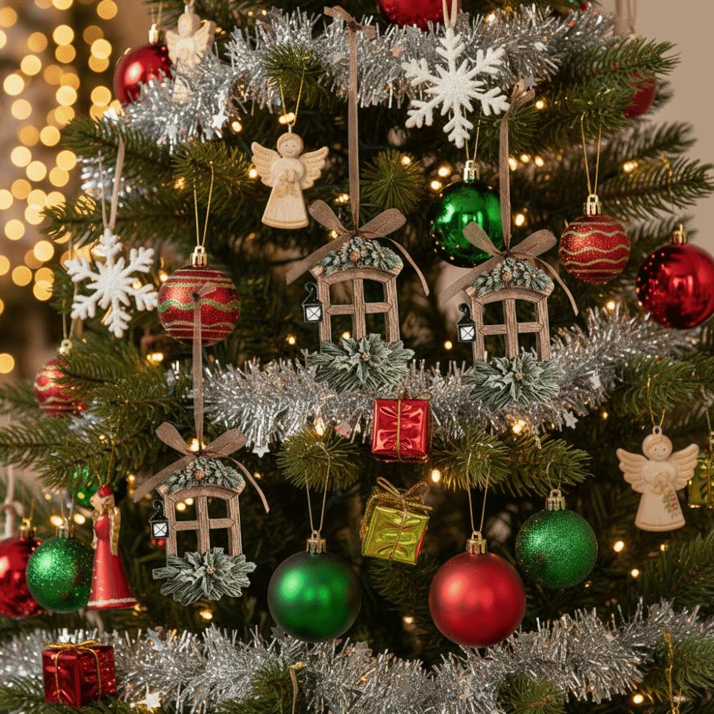 Painted Christmas Tree Decoration Pendant DIY Christmas Hanging Ornament Xmas Party Supplies