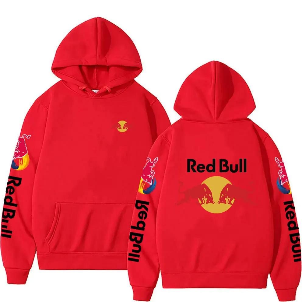 Hanorac pentru bărbați cu imprimeu logo Red Bull, primăvară-toamnă, modă nouă, casual, confortabil, călduros, larg