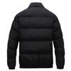 Men's Casual Solid-color Warm Cotton-padded Jacket, Bread Coat, Men's Stand-up Collar Thickened Zipper Cotton-padded Jacket Jacket