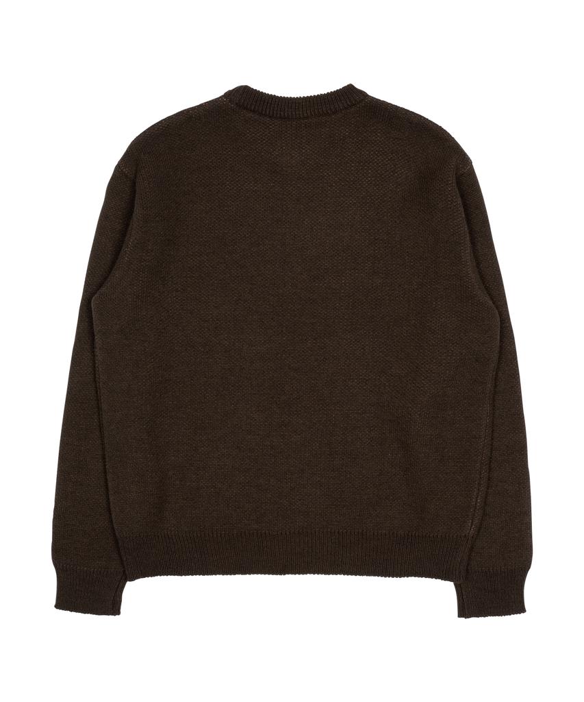 THE COLDEST MOMENT Tcm Typing Logo Knit (Brown)