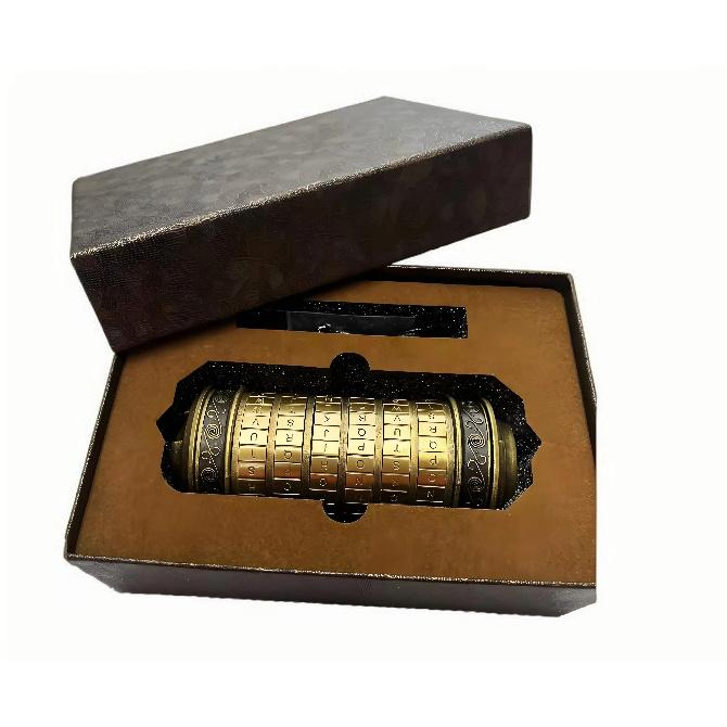 

BRONZE Leonardo Da Vinci Code Toys Metal Cryptex Locks for Wedding Gifts Valentine s Day Gifts бронзовый