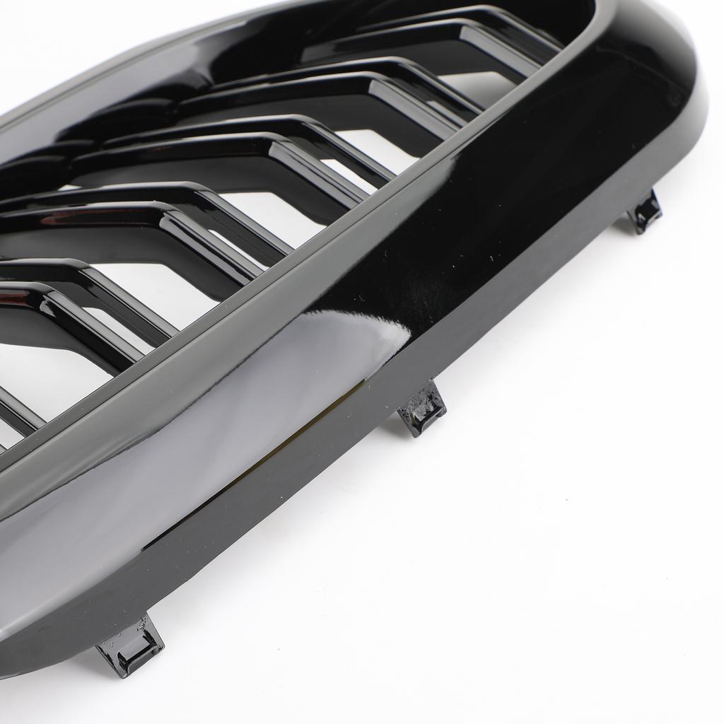 Front Kidney Grille Glossy Black Double Slat For BMW 5Series G30 G31 Sedan 17-19