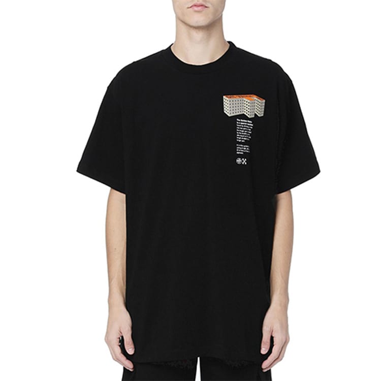 OFF WHITE SS20 T Shirts Men's Crew Neck Moderate Straight Fit OMAA038R201850071088