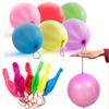 50 Stück Neue Bunte Punch-Ballons mit Gummiband-Griff Lustiges Outdoor-Spielzeug Hüpfbälle Partydekoration