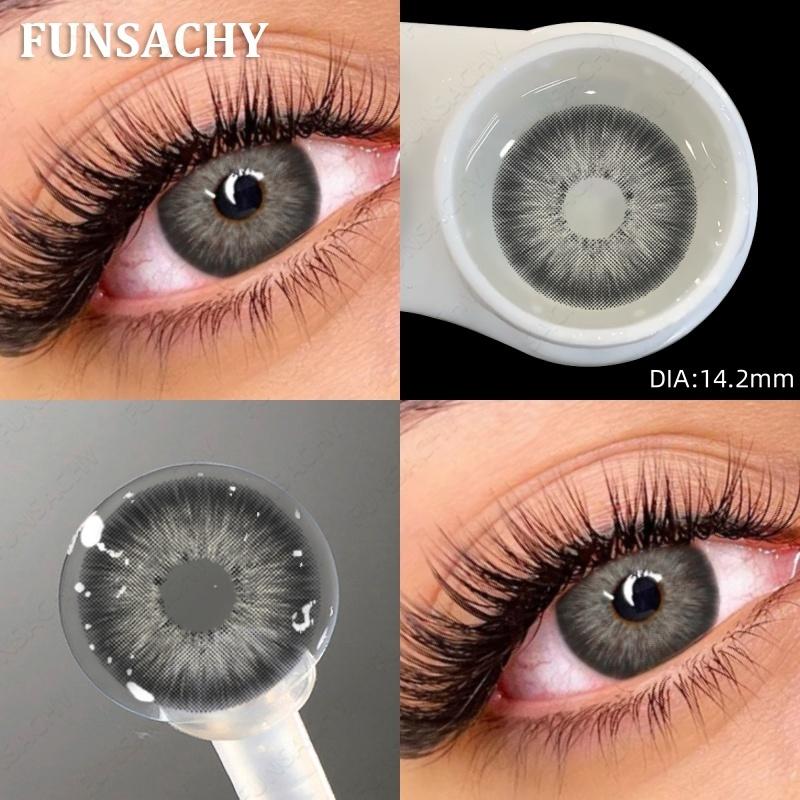 FUNSACHY 1 Pair Natural Colored Contact Lenses for Eyes Brown Pupils Lens Contact Lenses Cosmetic Green Contacts New Color Lens