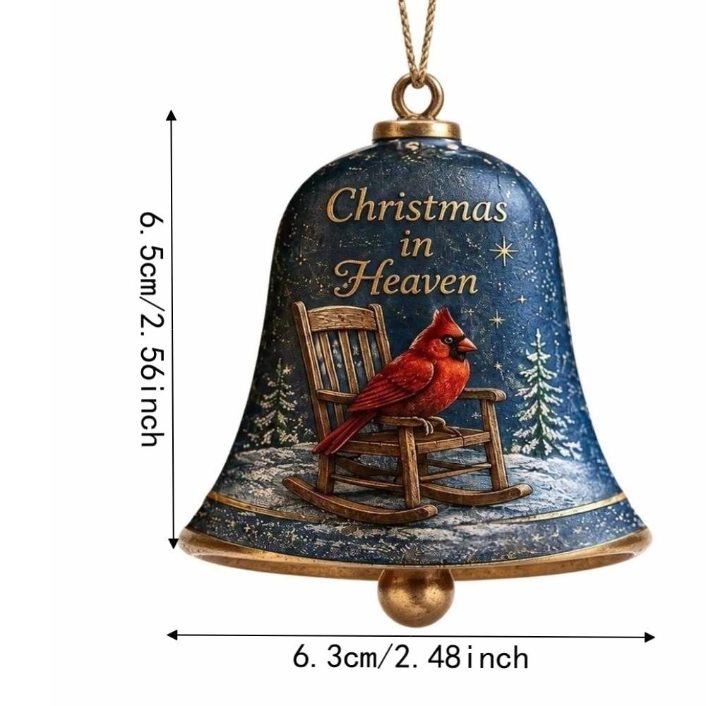 Acrylic Bell Ornament 3D Christmas Tree Hanging Decorations Hanging Bell Decor  Home Accents