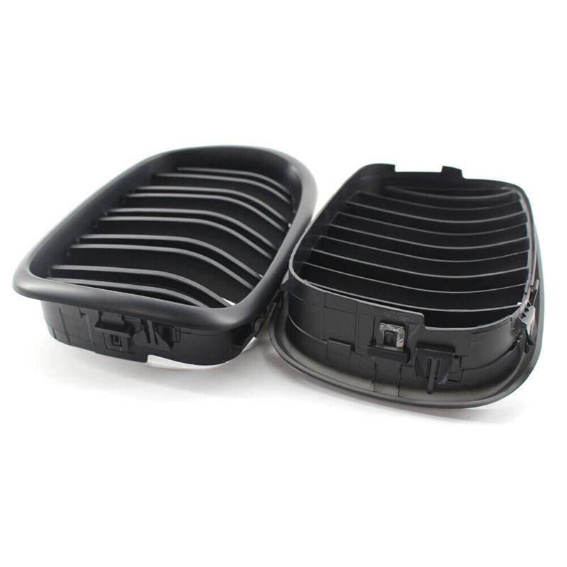 Für BMW 5er E39 525 528 530 535 1999-2003 Auto Kühlergrill Front Nieren Grill Doppellinie Silber Schwarz 51137005837 51137005838