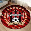 FC Spartak Trnava Round Area Rug,Carpet Rug for Living Room Bedroom Sofa Playroom Decor,Non-slip Floor Mat