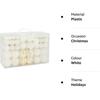 100pcs Christmas Baubles Shatterproof Balls Christmas Tree Decoration Ornaments for Xmas Hanging Decorations (White)