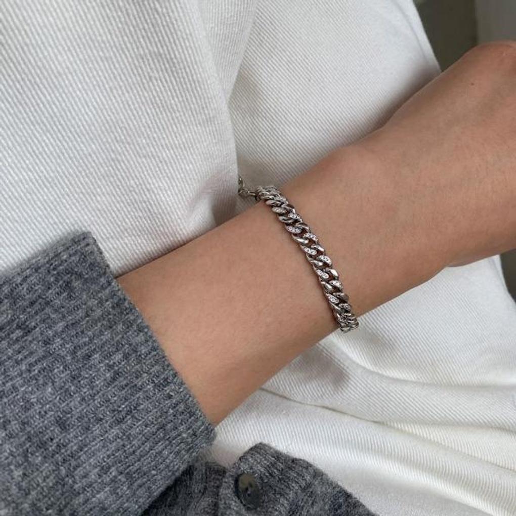 Basic Twisted Silver Bracelet OTB122918QWW