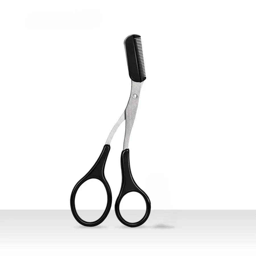 

Ножницы для стрижки бровей черные ножницы для бровей с расческой бритва для удаления волос инструмент для макияжа для придания формы бровям нержавеющая сталь чёрный