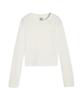 X Rosé Slim Long Sleeve Tee - Warm White / 633805-77