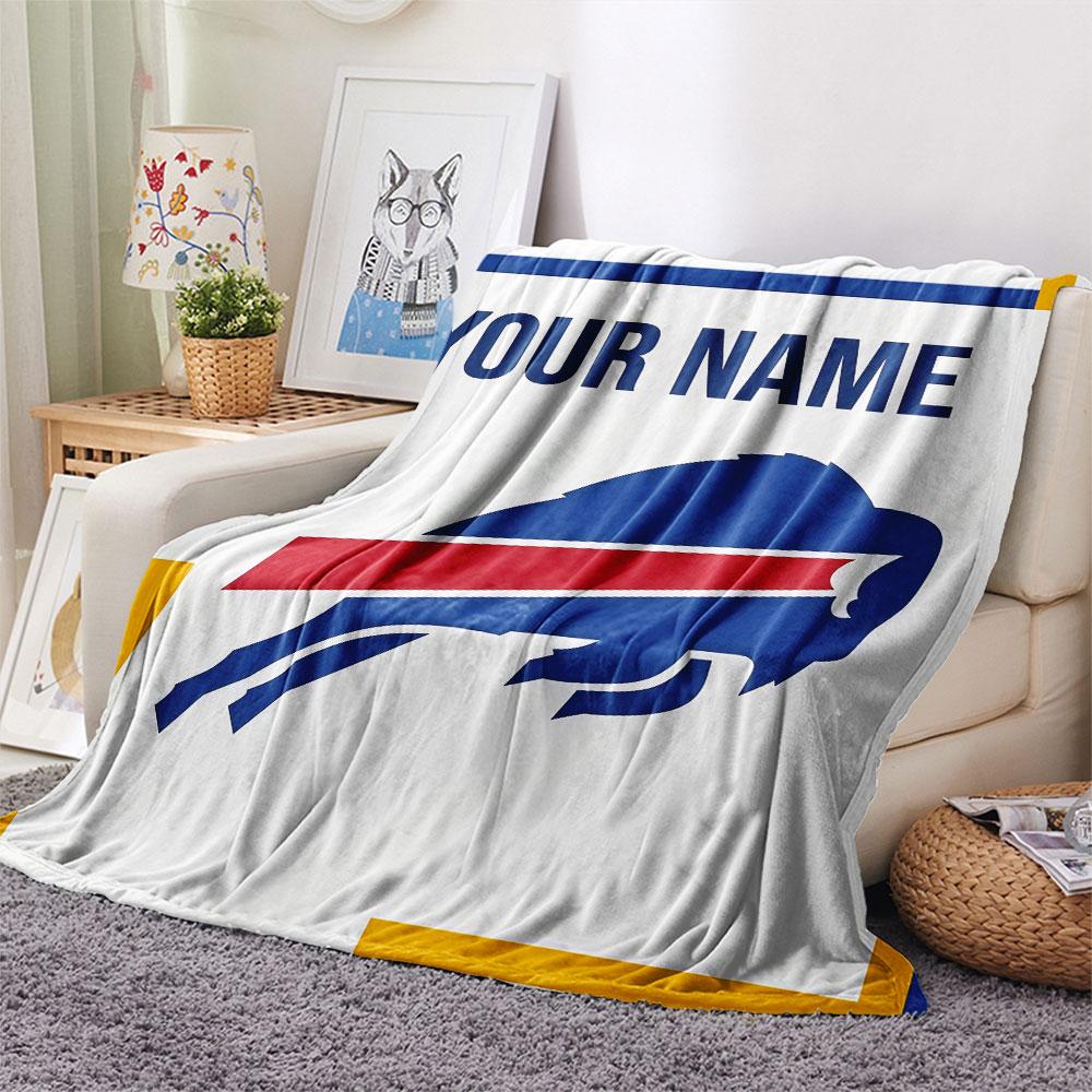 Custom Name,Buffalo Sabres Printed Flannel Blanket, soft throw for bedroom sofa, washable, Christmas present, great gift.