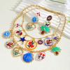Personality Design Geometric Metal Painting Palm Tree Flower Pendant Necklaces For Women Trend Jewelry Neck Accessories