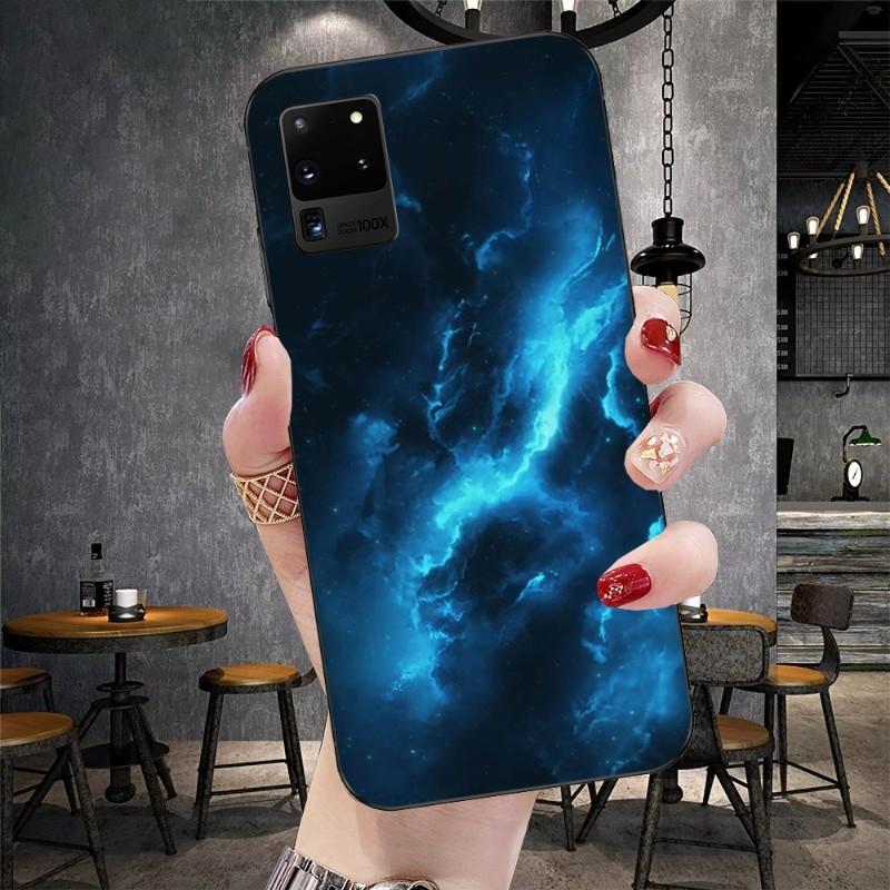 Sky Star Universe Plane Phone Case For Samsung Galaxy S6 S7 S8 S9 S10 S21 S22 Plus Ultra Soft Black Phone Cover