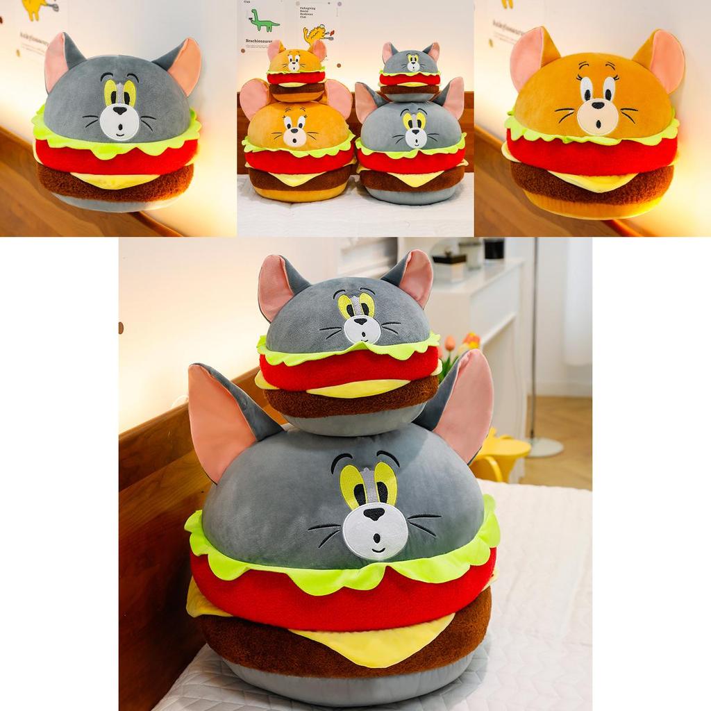 Tom And Jerry Plush Dolls With Burger Style Design For Kids And Adults