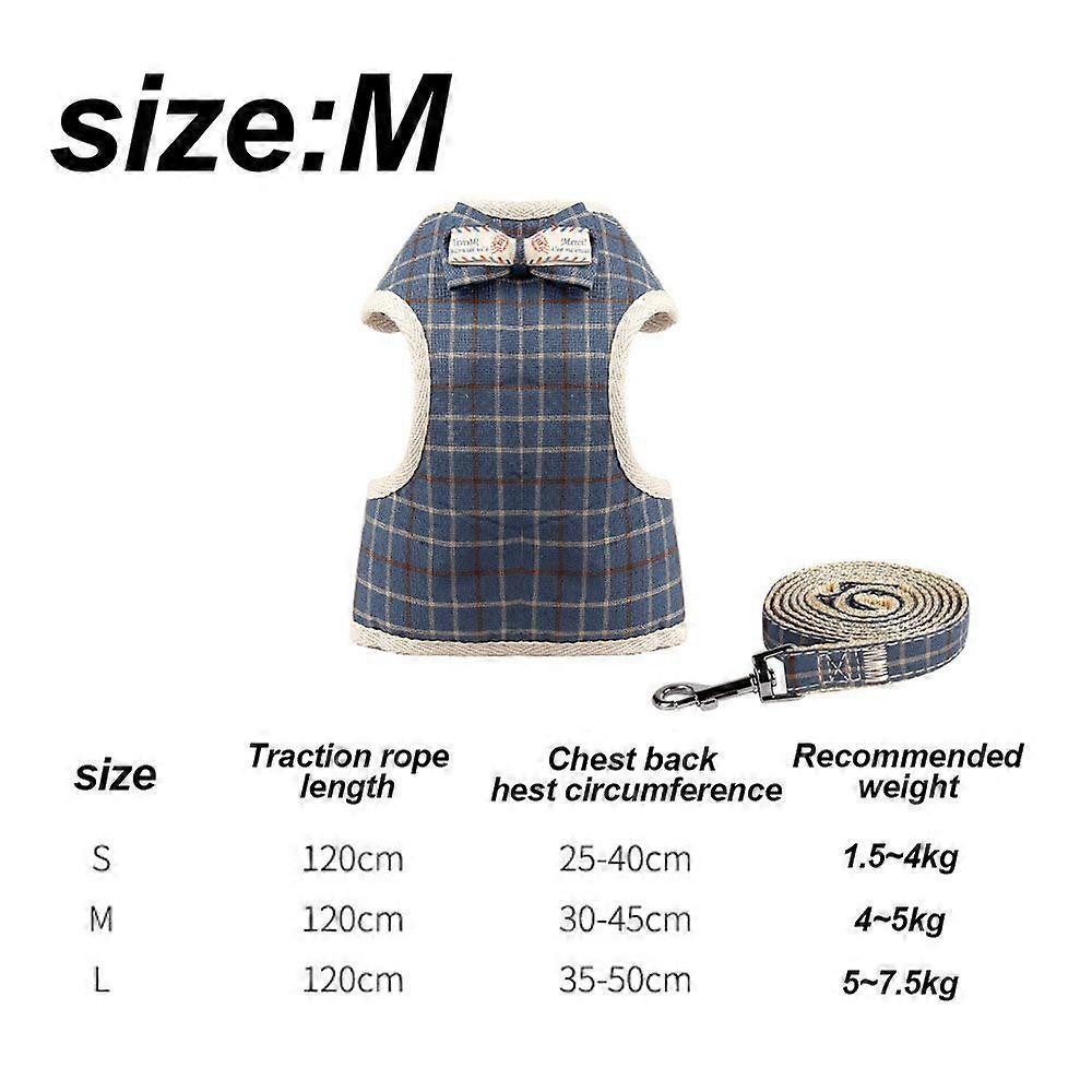 Vest-Type Cat And Dog Traction Rope-Bow Pet Chest Strap