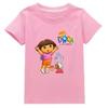 Dora Bambini Abbigliamento Cotone Bambine Manica Corta Capispalla Estivi Bambini T-shirt Carina Bambini Top Casuali