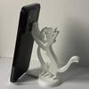 Přenosný mobilní stojánek 3D tištěný držák na telefon, Jednodílný tvarovaný stojánek, Odolný držák ve tvaru šplhající kočky, Stabilní podpora pro sledování videí