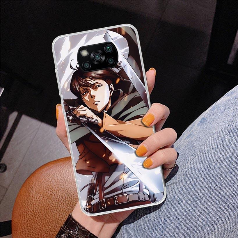 Levi Attack Phone Case For Xiaomi Poco X7 X6 X5 Pro F7 Ultra Redmi 15C 15 13C 13 12C 12 10 10A 10C 9 9A 9C 9T Cover Poco X7 X6 X