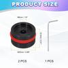 uxcell 2pcs Aluminum Potentiometer Knobs Volume Audio Control Knobs x 25mm Screw Type Potentiometer for Guitar and Black Bright Red Rubber Ring Wrench