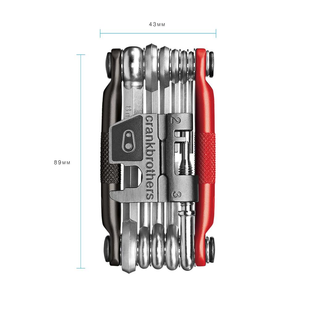 CRANK BROTHERS Bicycle Portable Tool MULTI-17 (17 Functions) - Black/Red