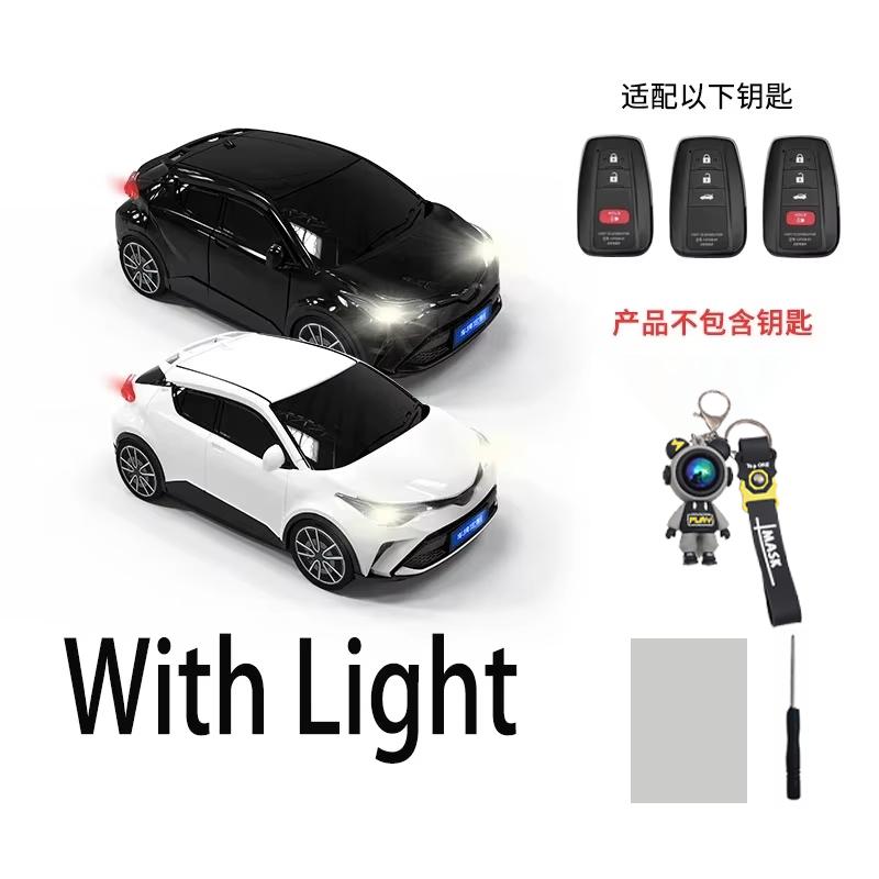 For Chr Key Case Car Model For Toyota Corolla Prius Camry Chr C-Hr Rav4 Altis Land Cruiser Prado Remote Key Cover Fob Keychain
