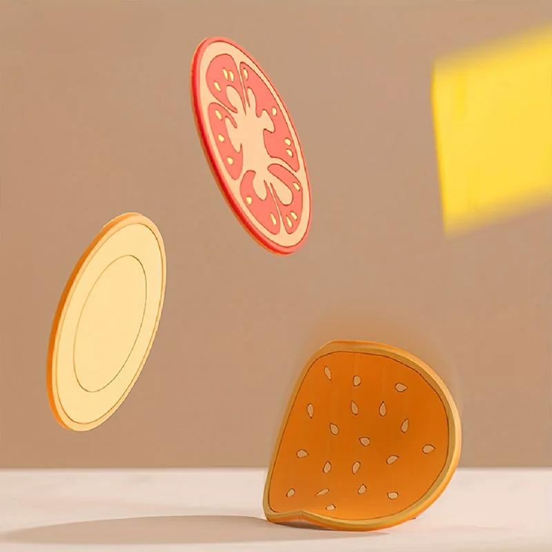 8 ks/sada Podtácky ve tvaru burgeru Kreativní podložka pod hrnek Silikonová izolační podložka Držák na hrnek Kuchyň Jídelna Bar Stolní dekorace Dárek