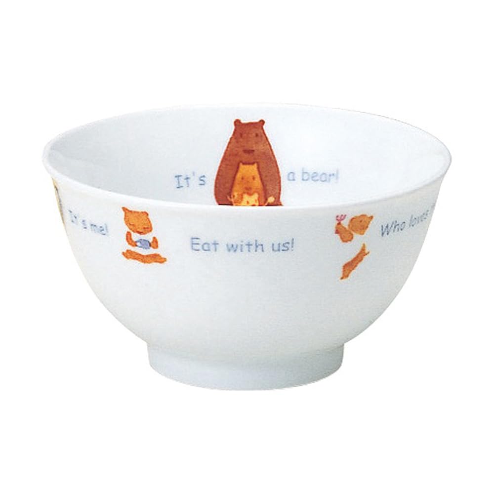 NARUMI Dinnerware Eat Perfect for Baby First Meal and Baby and Dishwasher Originally Made in Product Children's Set, "Let's Together!" 4-Piece Set,