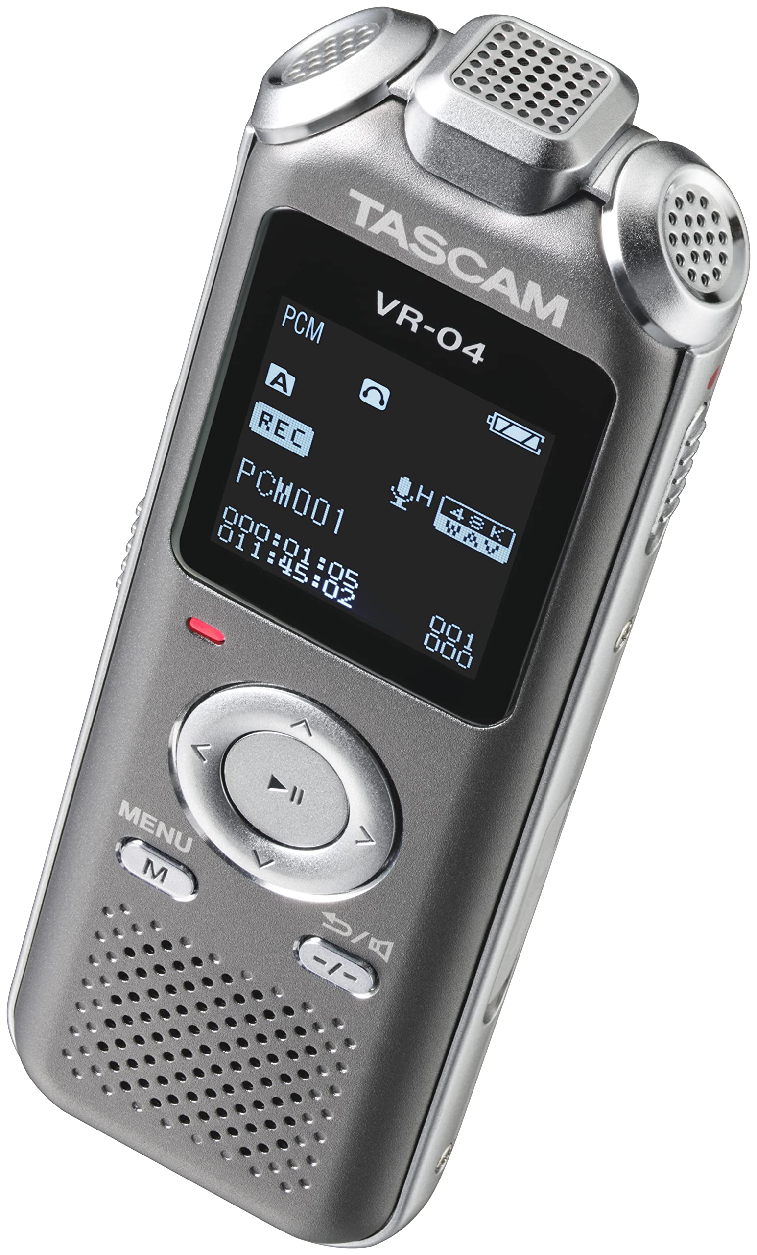 

TASCAM VR-04 Voice Recorder with Wide FM Tuner, Gray