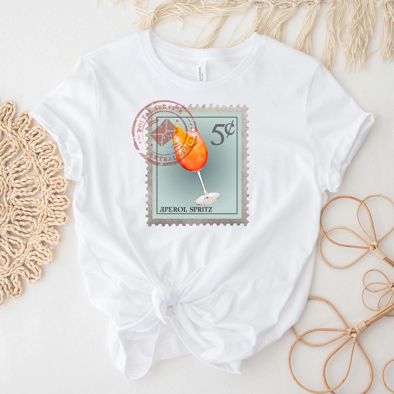 Aperol Spritz Postage Stamp Shirt S
