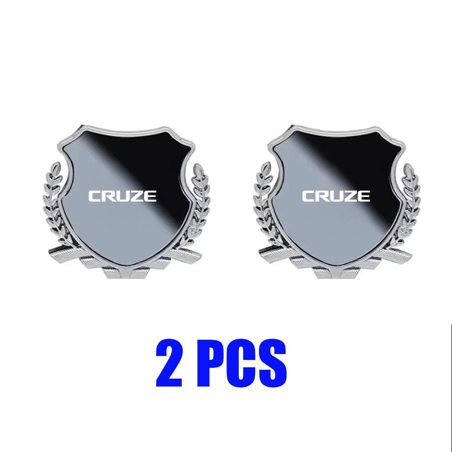 Custom Zinc Alloy Car Fender Emblem Metal Side Window Badge For Chevrolet Cruze Logo Exterior Modification Decor Accessories