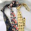 Retro Hong Kong Tie: Literary Casual Style with Animal & Floral Patterns for Men & Women