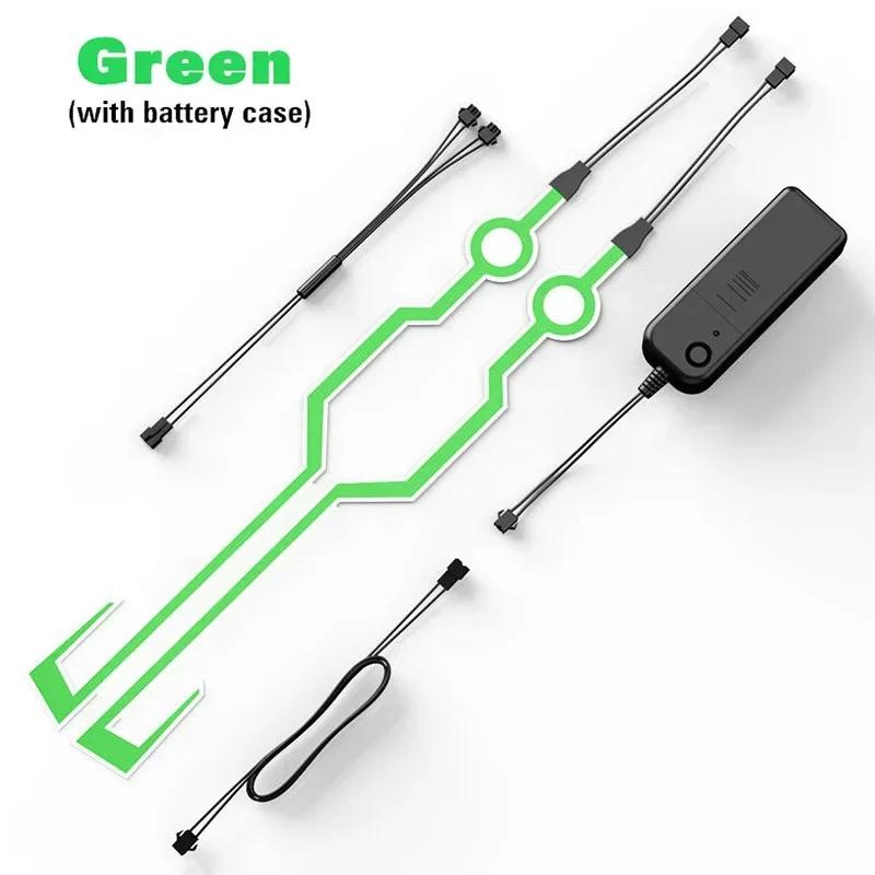 NEW 6 Colors Motorcycle Bike Helmet LED Cold Light Strip EL Sticker Waterproof Warning Lights Motorcycle Night Riding Accessorie