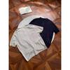 2026 Crew Neck Knit Top Short Sleeve Hollow Out Solid Color Basic Style Young Men