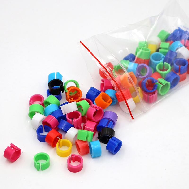 100 st Fågelfotsring Plastklämringar för Fåglar Duva Vaktel Fotring Husdjur Djur Bärare Duvtillbehör Fågeltillbehör