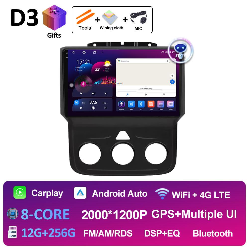 GPS Android Smart System For Dodge Ram 1500 2500 3500 2013 2014 2015 2016 2017 2018 DSP Stereo Car Multimedia Video Player WIFI