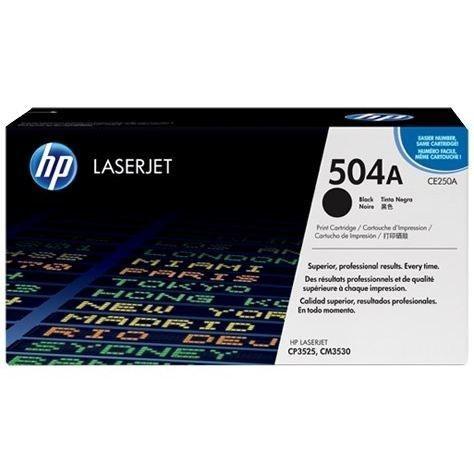 Cartouche de toner HP 504A (CE250A) noir pour imprimantes HP Color LaserJet CP3525/CM3530MFP