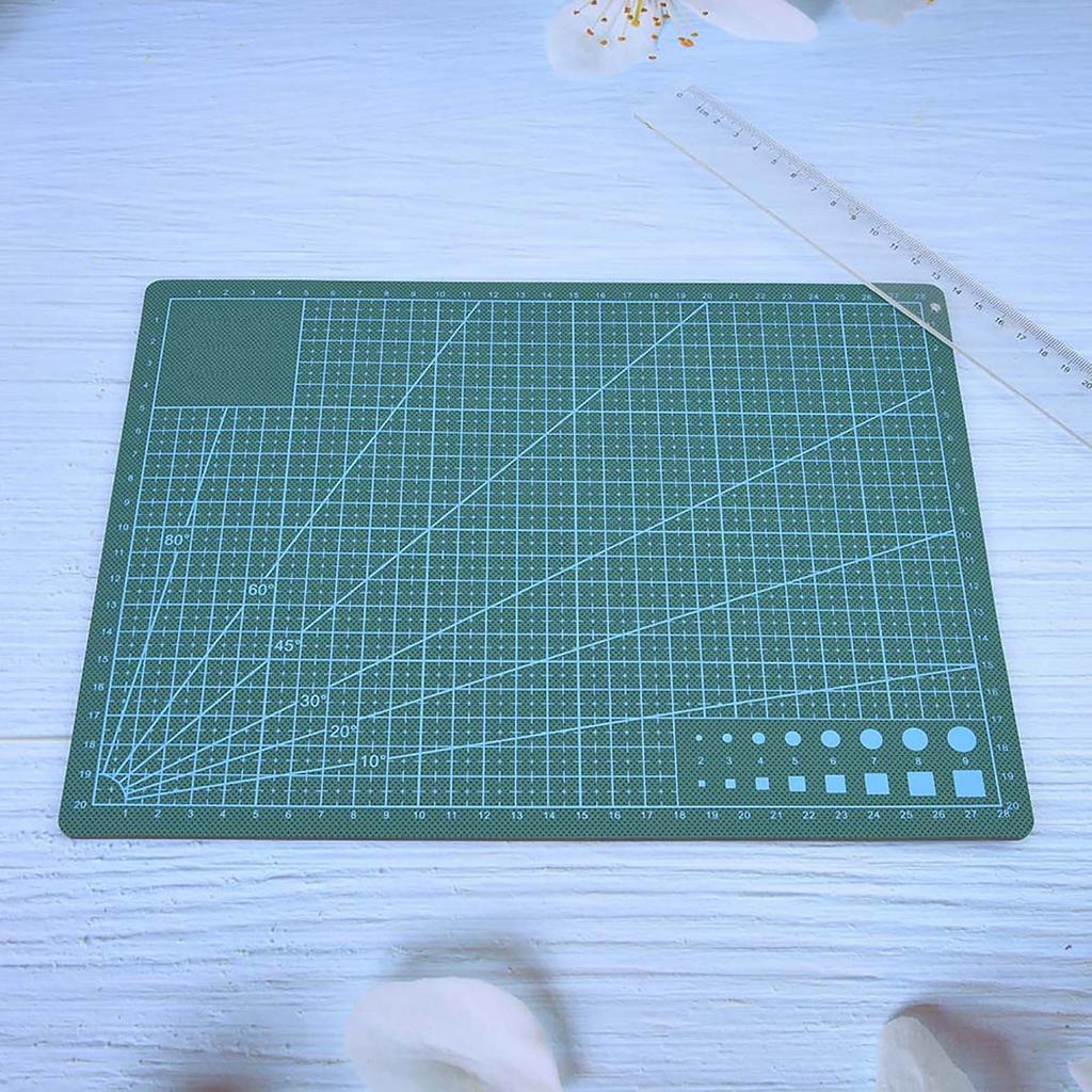 Grid Lines PVC Cutting Mat Self Healing Paper Leather Fabric Cutting Board(Blue)