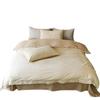 Class A 100s Premium Cotton Flannel 4-Piece Winter Embroidered Bedding Set - Thickened Bed Sheet & Duvet Cover