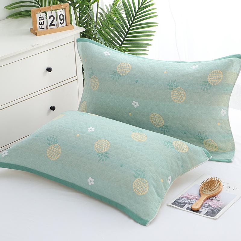 Three-Layer Gauze Cotton Pillowcases: Dirt-Resistant, Mite-Proof, Soft, Thickened, No Pilling or Shedding.