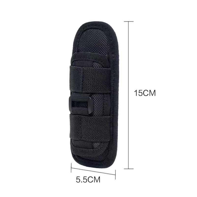 Belt Flashlight Pouch 360 Degrees Rotatable Outdoor Torch Case Hunting Lighting Light Holder Waist Bag 1/2Pcs