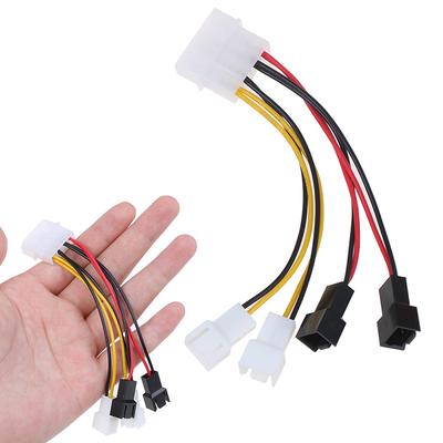 Calvas Black Aluminum alloy 5 pcs 15 Pin SATA Male to 2 SATA Splitter Female Power Cable Color: Black