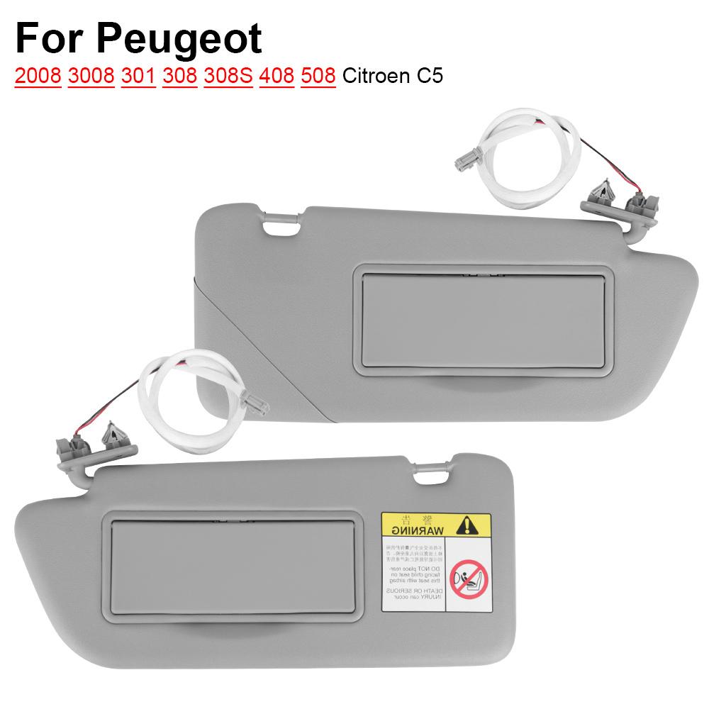 

Серый солнцезащитный козырек для Peugeot 2008 3008 301 308 308S 408 508 Citroen C5 солнцезащитный козырек автомобильные аксессуары right side