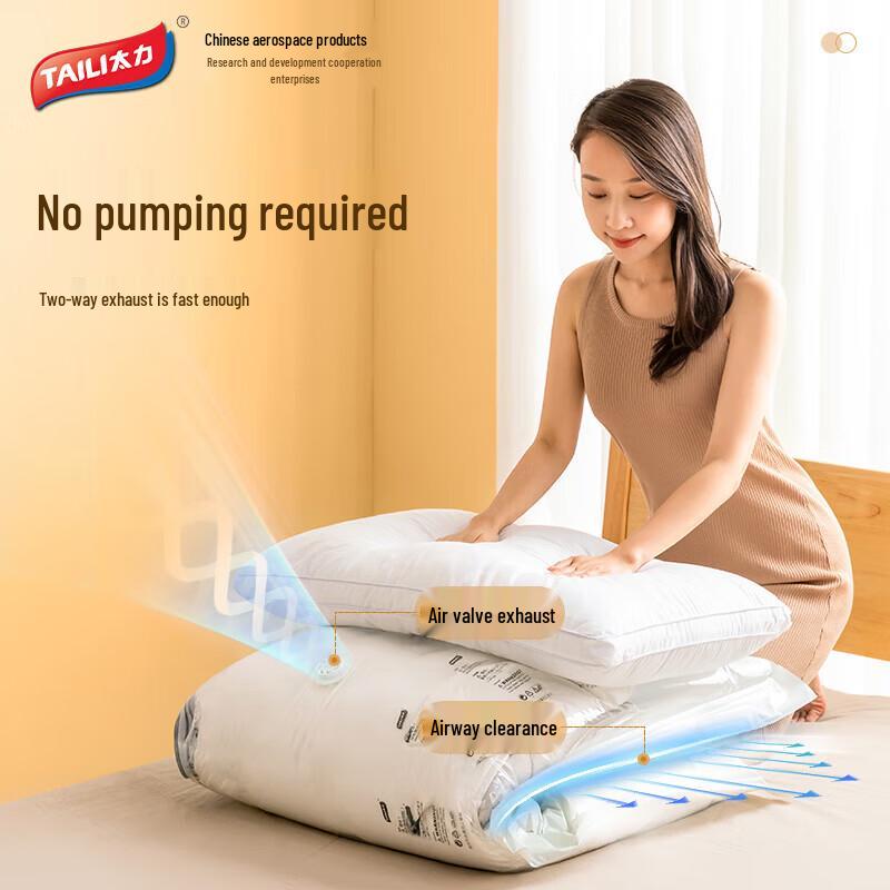 Taile Travel Hanging Vacuum Storage Bags - 2 Pack