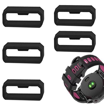 5 Stück Befestigungsringe für Smartwatch-Bandhalter, Silikon-Ersatz-Uhrenbandschlaufe/Halter/Rückhalter