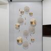 Background Home Decoration Wall Hanging Copper Pendant Metal Hollow Out Coral Lotus Leaf Fish Pond Goldfish Wall Decoration