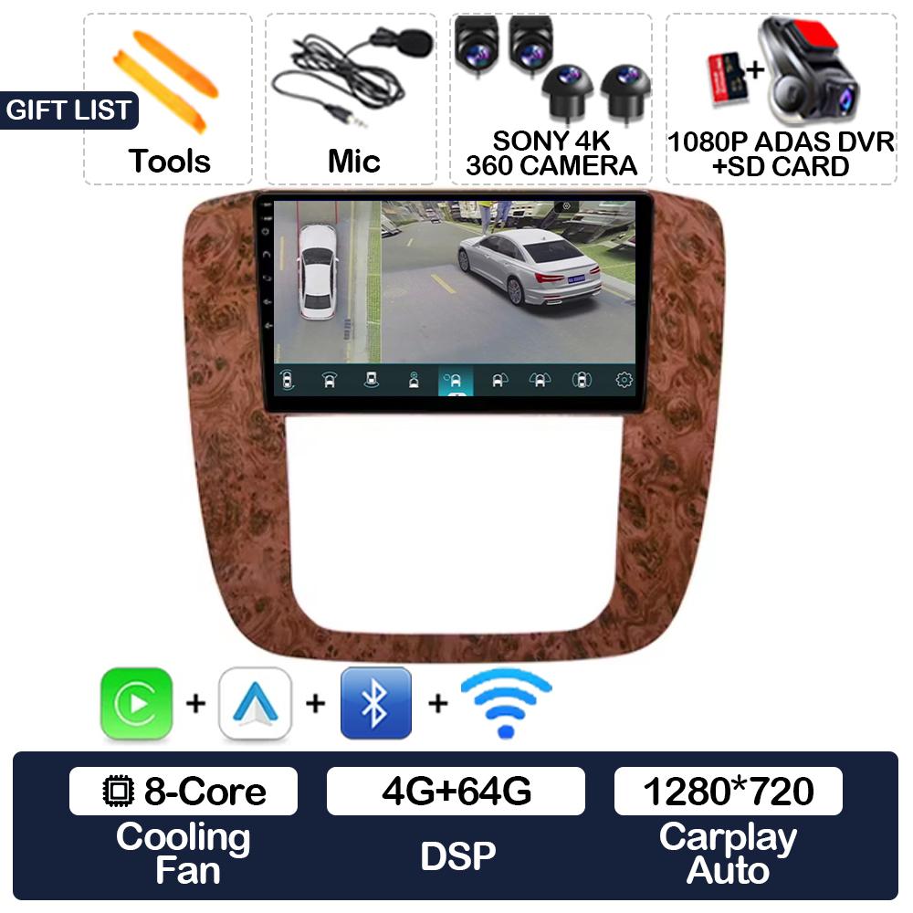 KLNOV1 Android 15 Carplay Auto Car Radio For GMC Yukon Chevrolet Tahoe Suburban 2008 - 2012 Multimedia Stereo Video Player NAVI GPS 4G