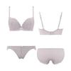 AMOSTYLE BY Triumph Entry Collection Cup Backless Bra Panty Twinkle M013 E70M 3/4 Bra, & Set, Flower, Women's, (Gray),