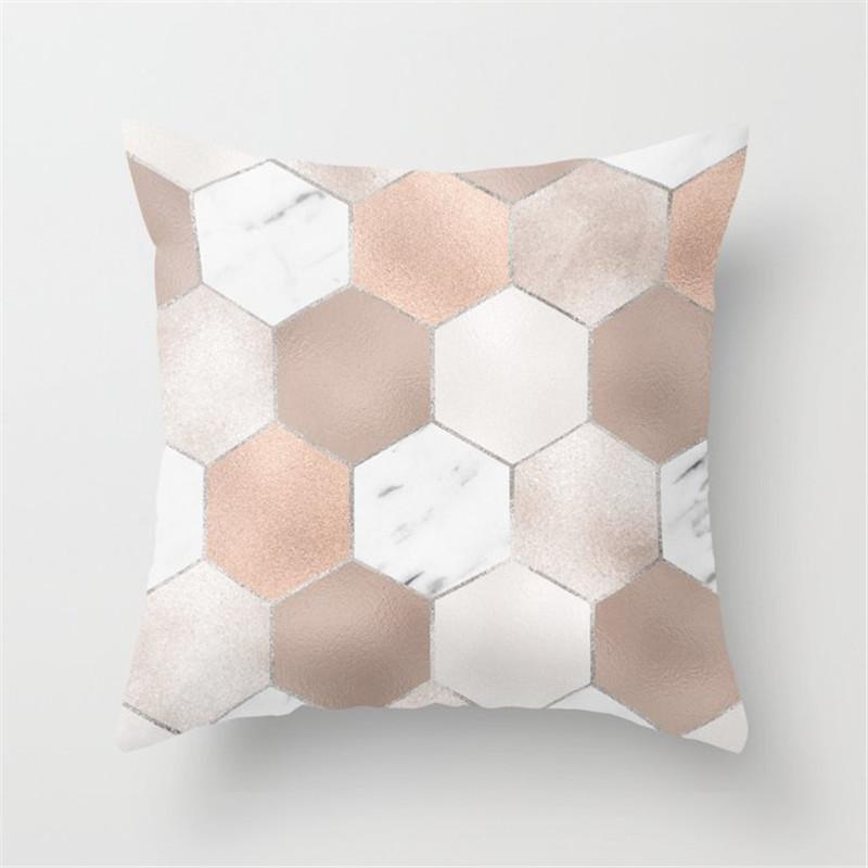 Nordic Pink Yellow Blue Geometric Cushion Pillow Case Home Living Room Sofa Bedroom Decoration Throw Pillow Case